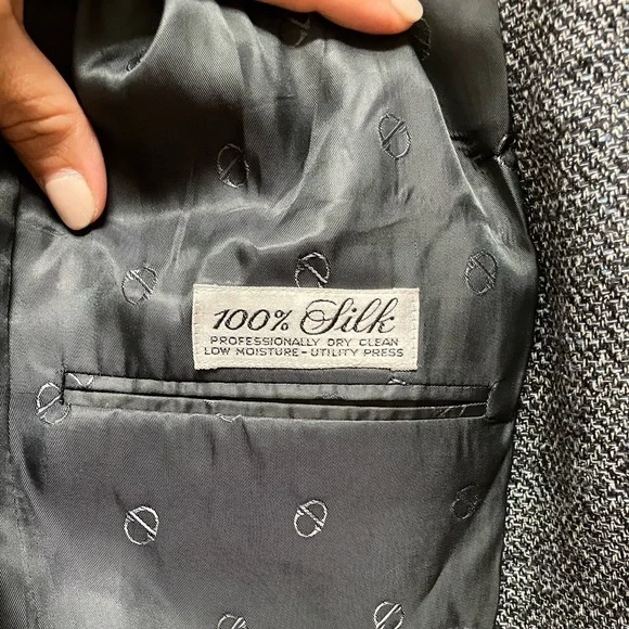 Christian Dior Men’s Tweed Blazer light blue, cream, black Tailored Vintage - Picture 5 of 16